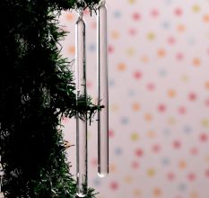 High-Quality Glass Stick Christmas Ornaments in Set of 6